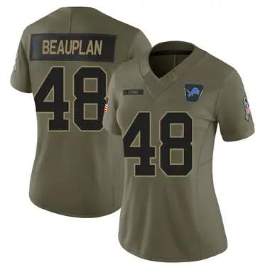 Abraham Beauplan Women's Limited Olive Detroit Lions 2025 Salute to Service Jersey