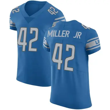 D.J. Miller Jr. Men's Elite Blue Detroit Lions Team Color Vapor Untouchable Jersey