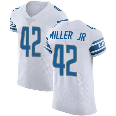D.J. Miller Jr. Men's Elite White Detroit Lions Vapor Untouchable Jersey