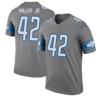 D.J. Miller Jr. Men's Legend Detroit Lions Color Rush Steel Jersey