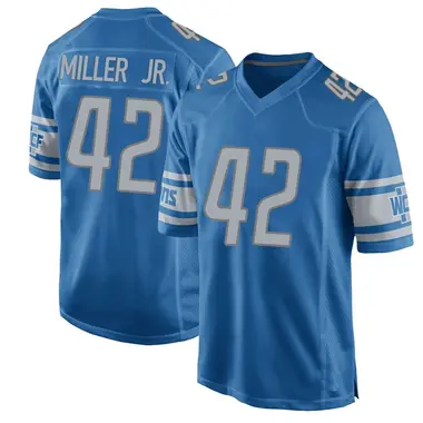 D.J. Miller Jr. Youth Game Blue Detroit Lions Team Color Jersey