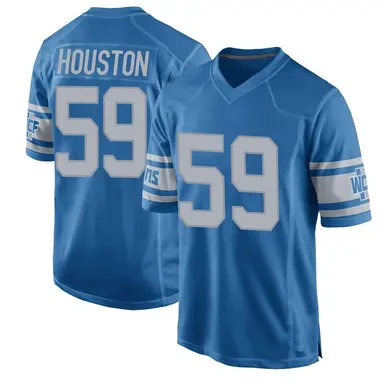 James Houston Men's Game Blue Detroit Lions Throwback Vapor Untouchable Jersey