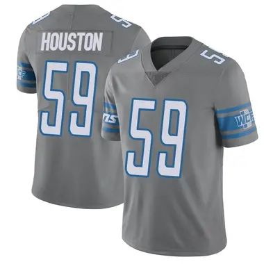 James Houston Men's Limited Detroit Lions Color Rush Steel Vapor Untouchable Jersey