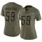 James Houston Women's Limited Olive Detroit Lions 2022 Salute To Service Jersey