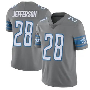 Jermar Jefferson Men's Limited Detroit Lions Color Rush Steel Vapor Untouchable Jersey