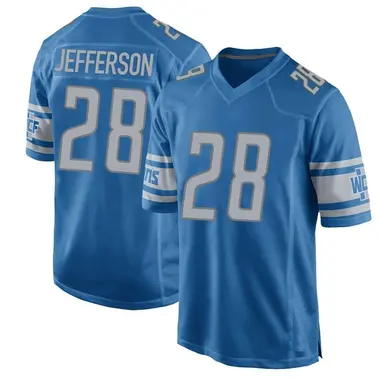 Jermar Jefferson Youth Game Blue Detroit Lions Team Color Jersey