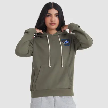 Women's Olive Detroit Lions 2025 Salute to Service Sideline Hoodie
